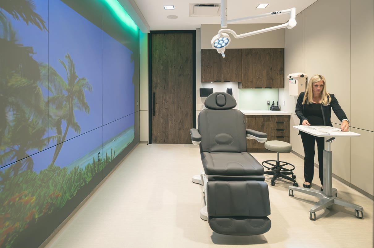 Immersive Treatment Room with Immersive Projection and Sound Experience